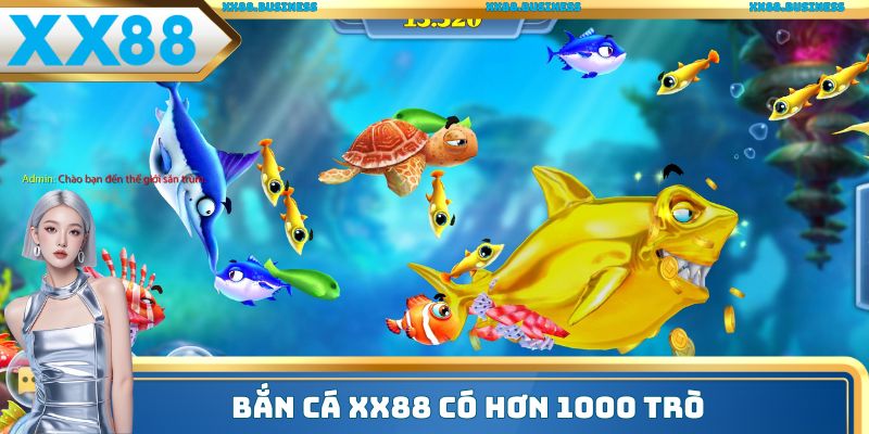 Bắn cá XX88 quy tụ hơn 1000 trò chơi đa dạng